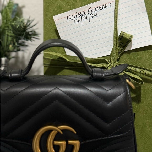 Authentic GUCCI Marmont mini top handle bag NEVER USED. *New pics added 12/24/24 - Picture 9 of 15